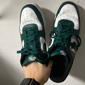 Men’s Nike Air Force 1 low Size 13 Custom Teal/White/Black